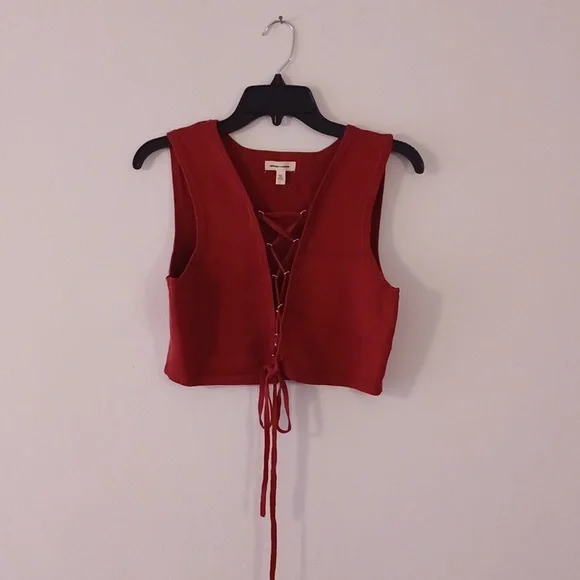 Lace up front crop top from Urban Outfitters - Picture 1 of 5